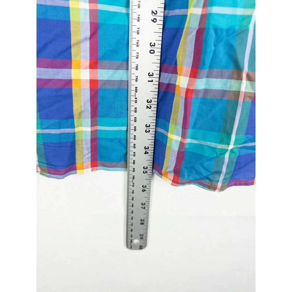 Ralph Lauren Blake Plaid Button Down Shirt Mens XXL Blue Multicolor Preppy Coast